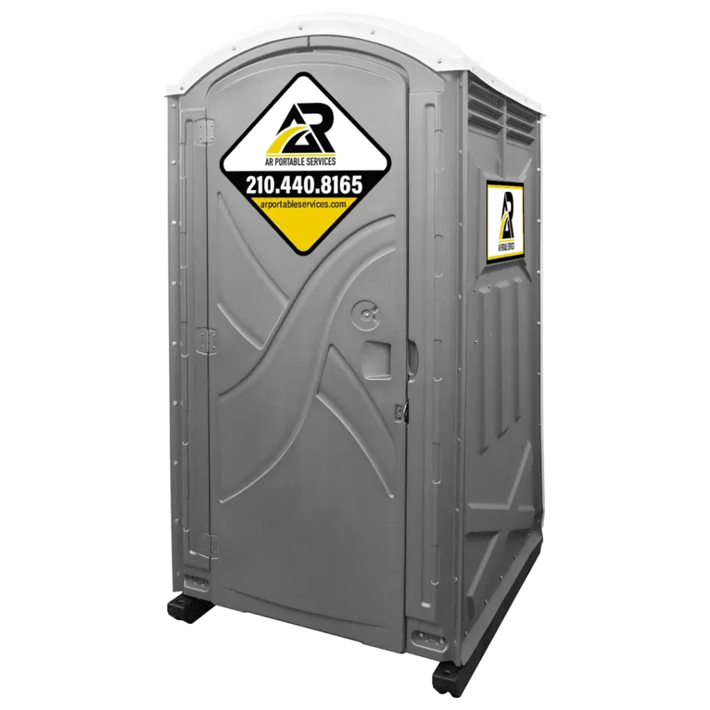 Gray Portable Restrooms for events and construction site